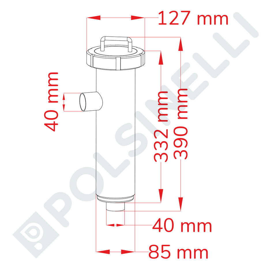 Filtro inox para lúpolo a soldar (agujeros de 1 mm)