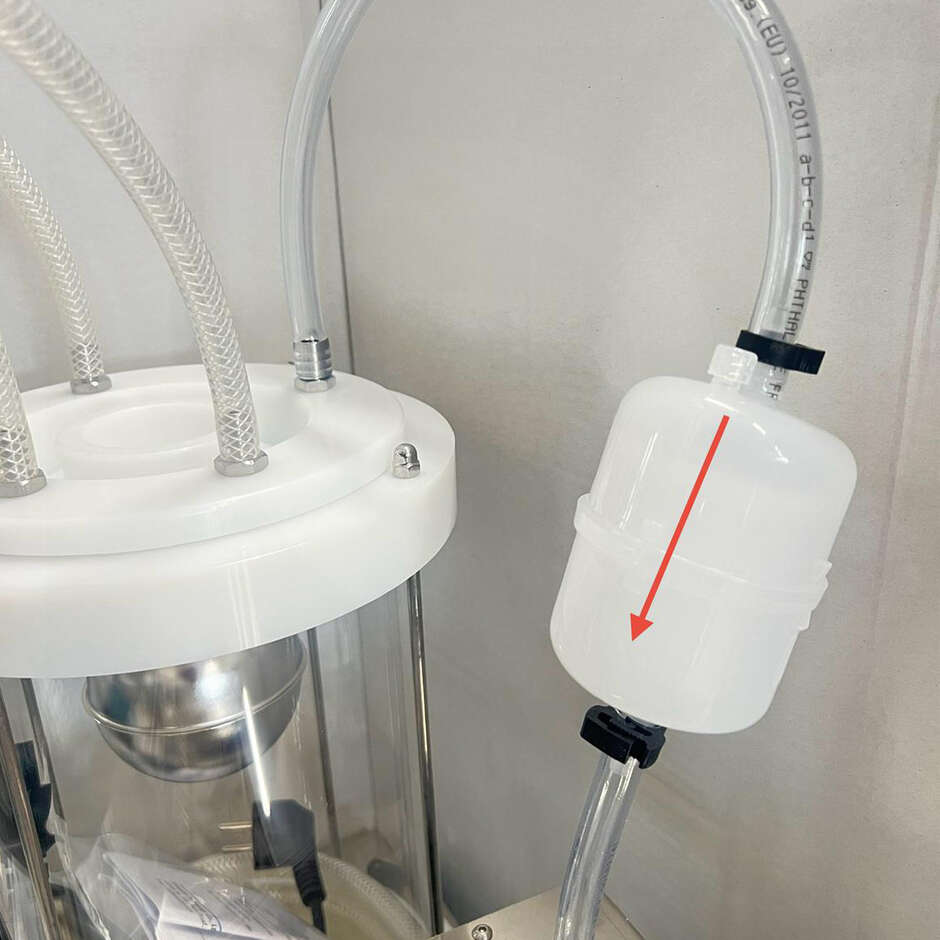 Filtro separador aire-líquido con portagomas para Enolmaster