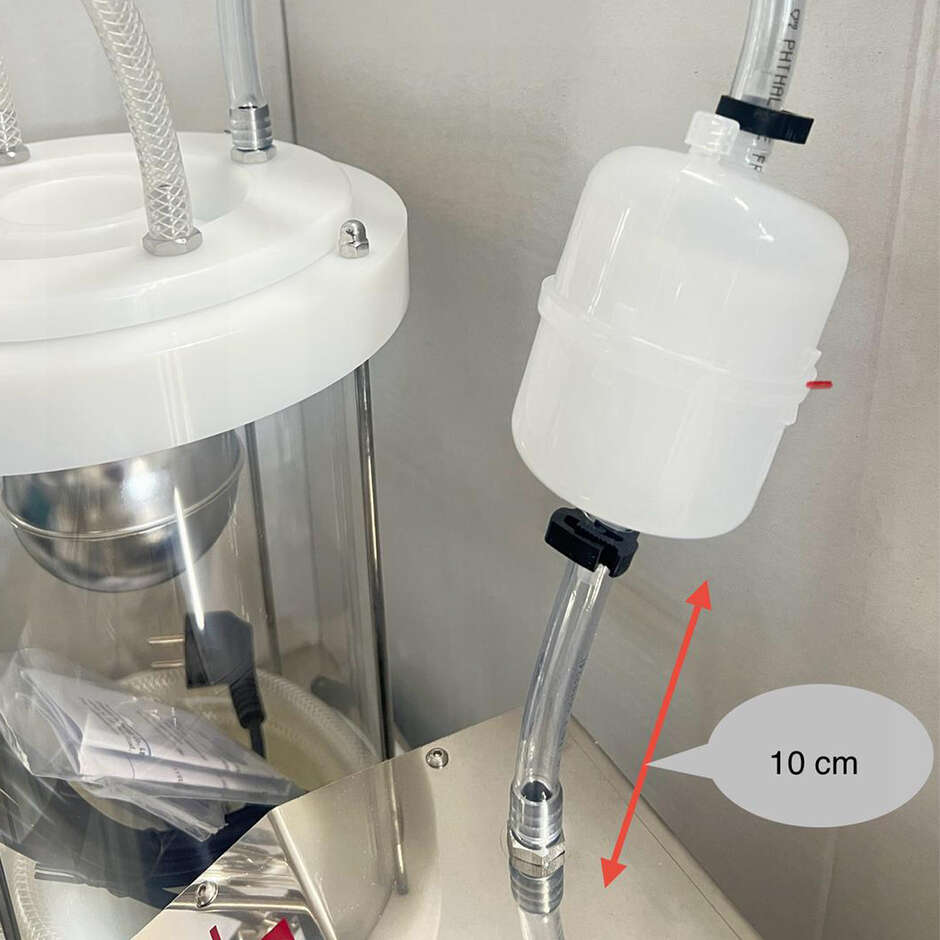 Filtro separador aire-líquido con portagomas para Enolmaster