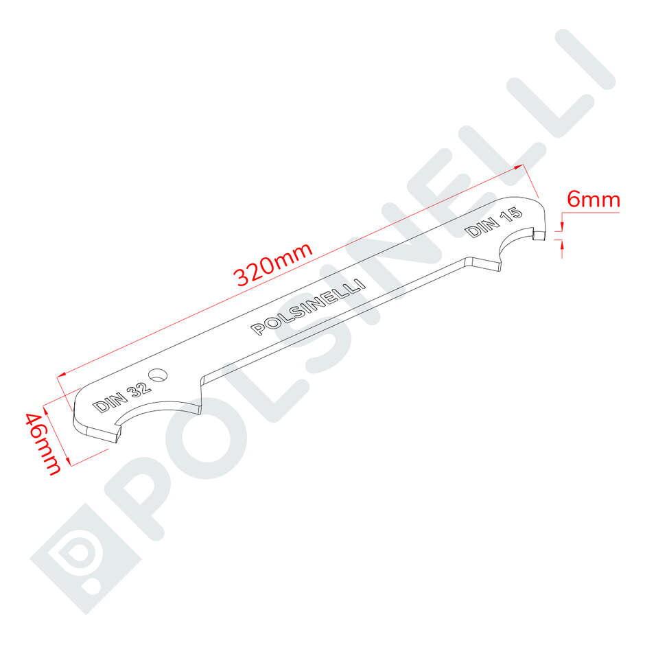 Fittings spanner DIN 15-32