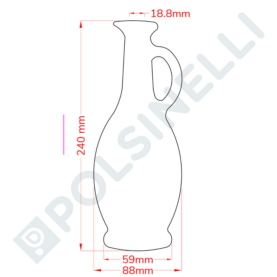 Flasche Anfora Egizia 500 mL (St. 23)
