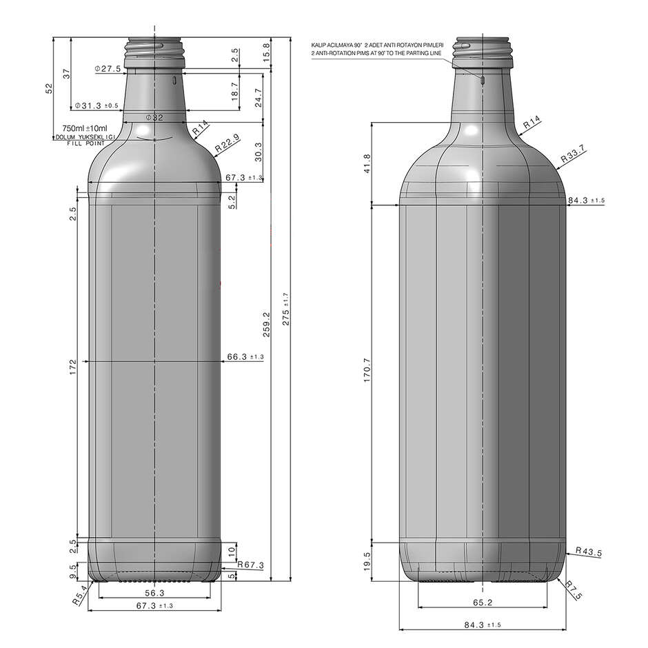 Flasche Marasca 750 ml uvag (St. 24)