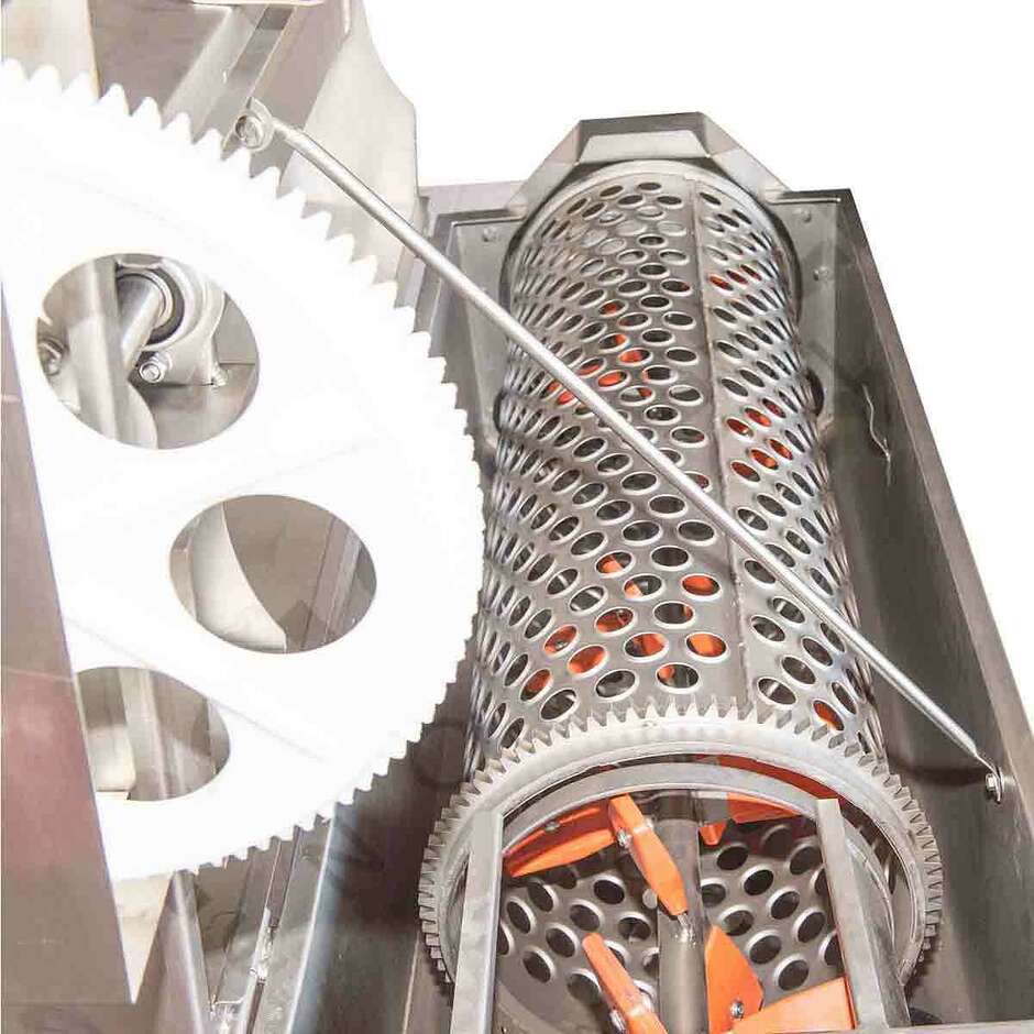 Fouloir-egrappoir Fibreno 50 Inox avec pompe Triphasée