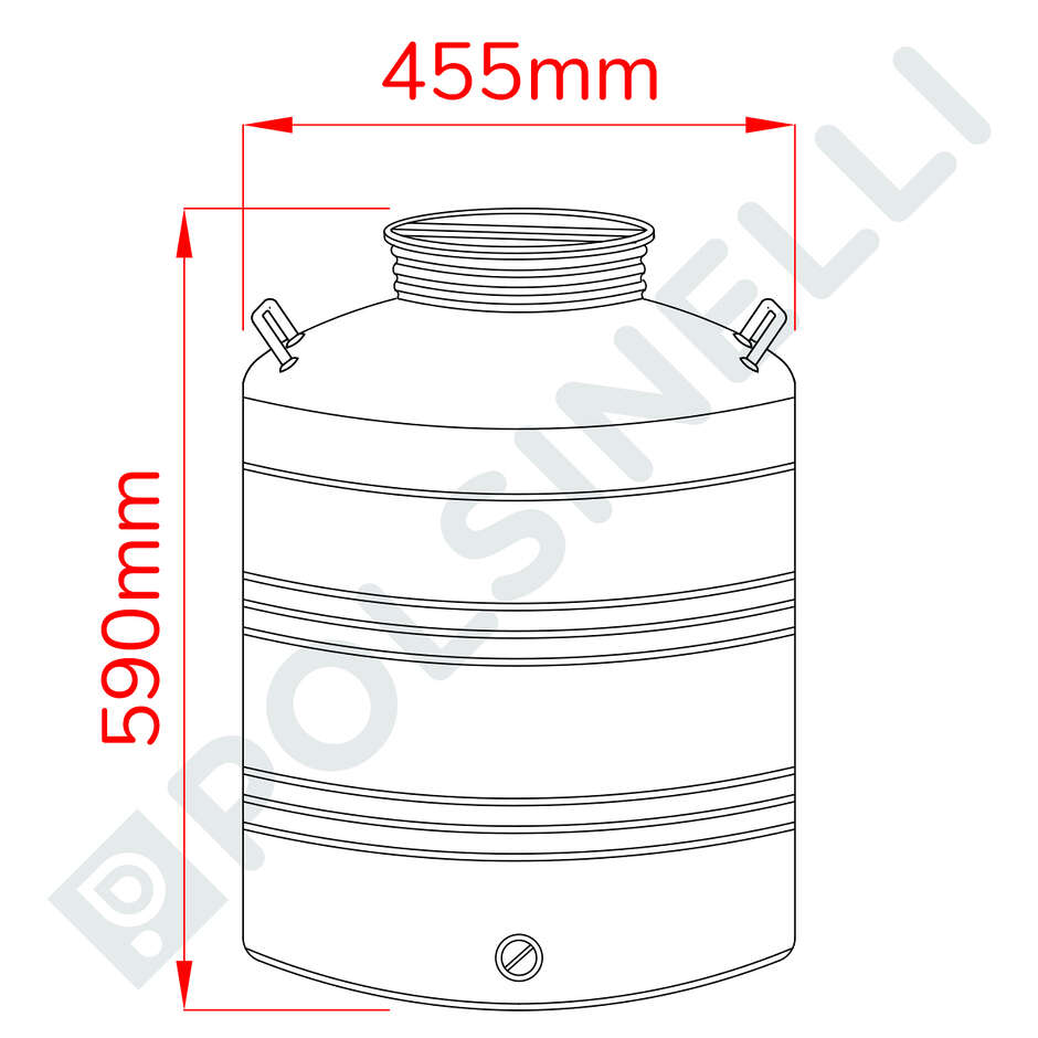 Fusto Inox Fondo Graffato 75 L