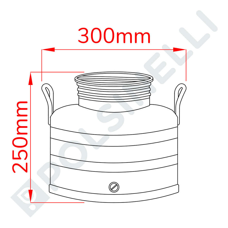 Fusto inox fondo liscio 10 L