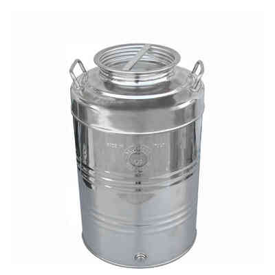 Fût Inox avec Fond Agrafé 25 L