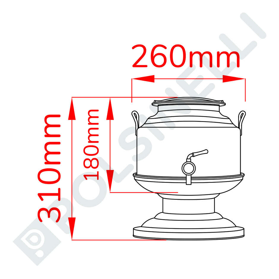 Fût Inox avec Fond Agrafé 5 L