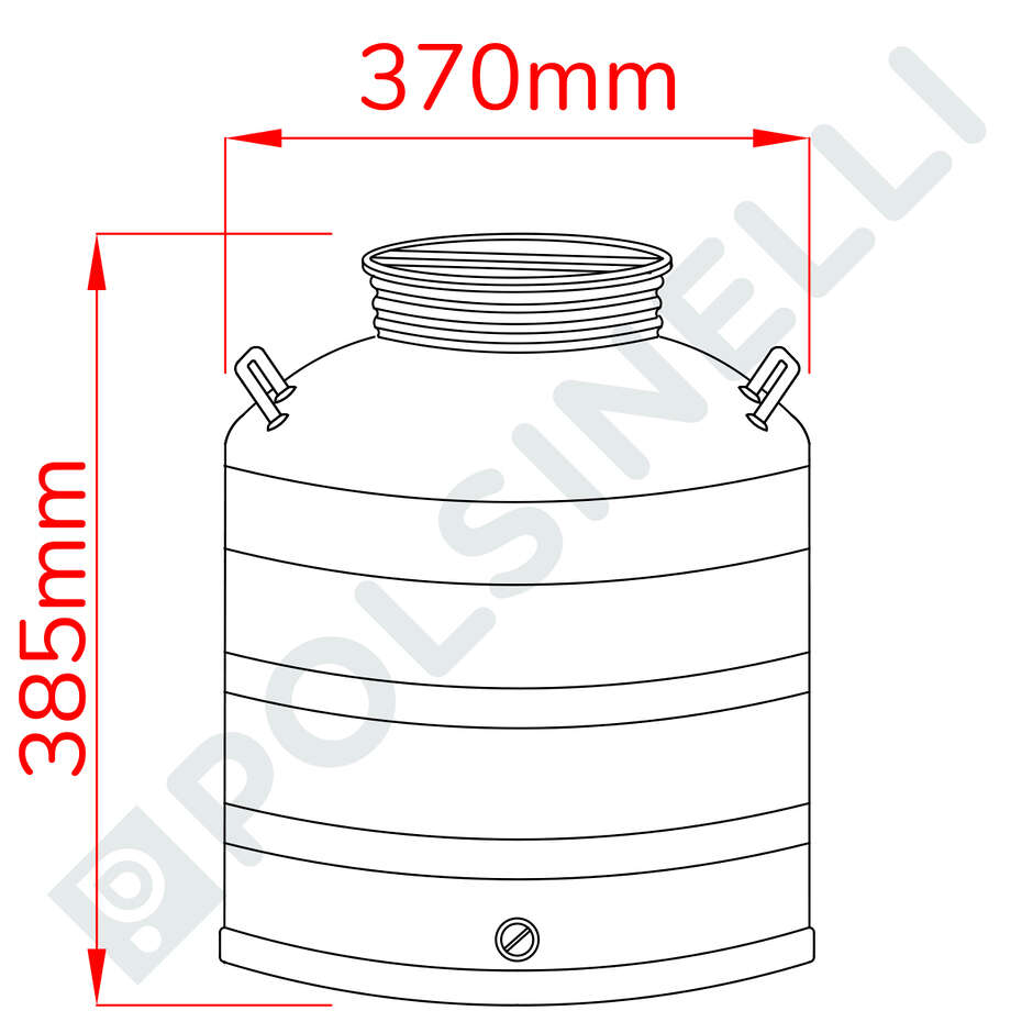 Fût Inox Avec Fond Soudé 30 L