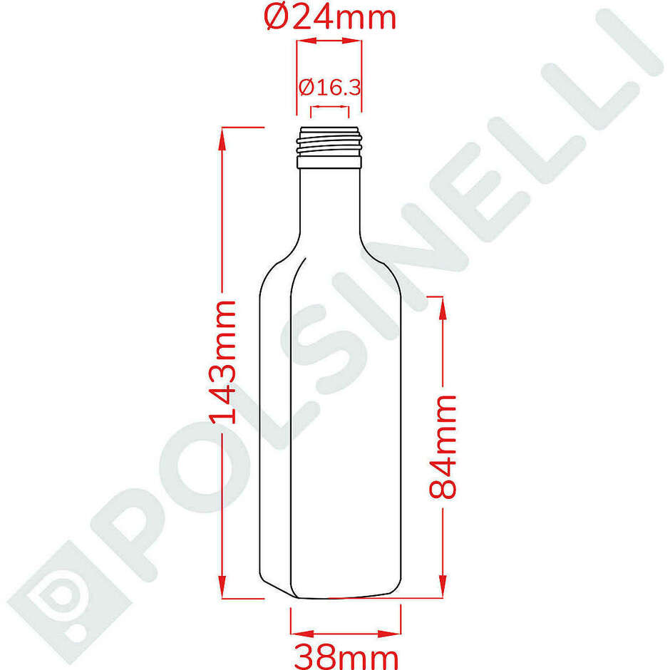 Garrafa Marasca 100 ml mb (70 unidades)
