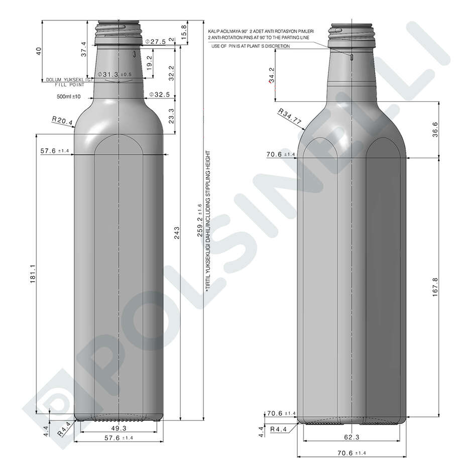 Garrafa Marasca 500 ml Uvag (1400 unidades)