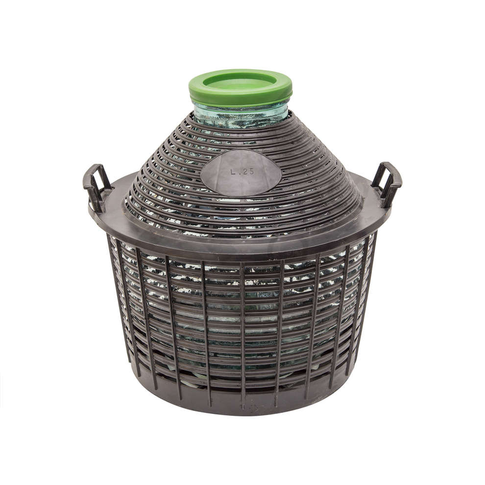 Wide-mouth 25 litre demijohn