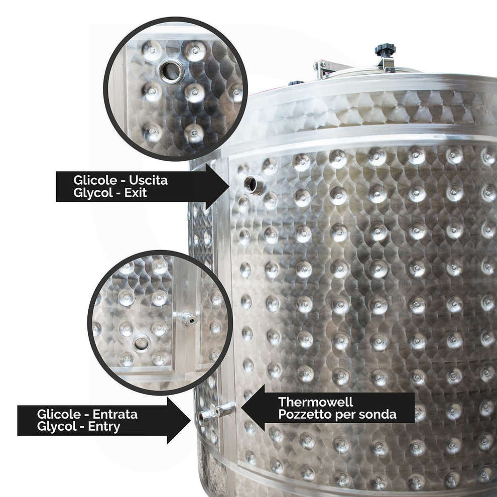 Gekühlter Fermenter konischen Boden 1150 L