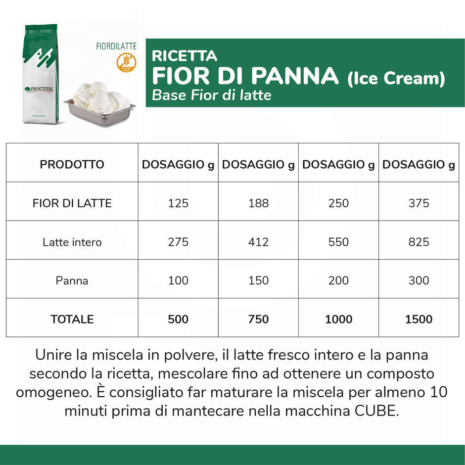 Gelato Base Fiordilatte (1.25 kg)