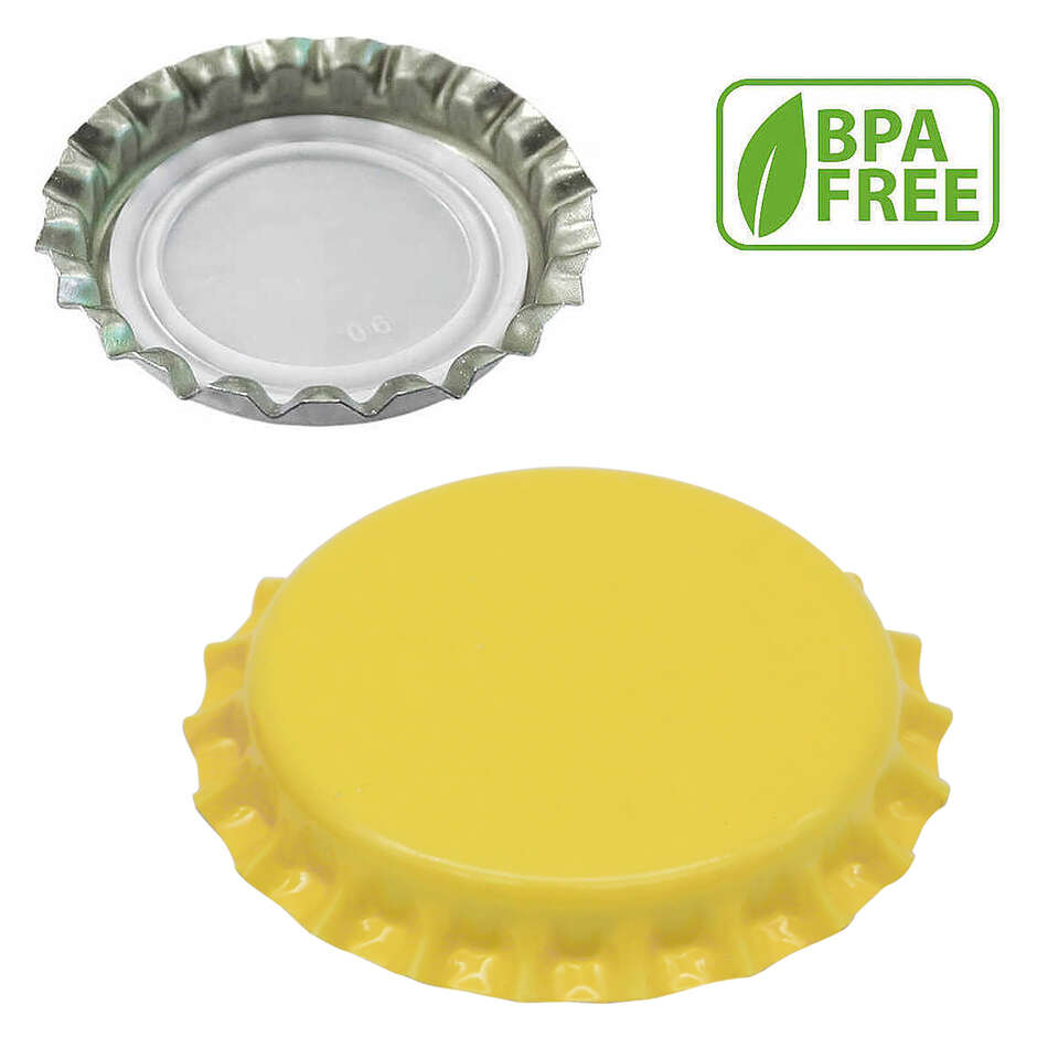 Gelber Kronkorken ⌀26 BPA free (10000 Stück)