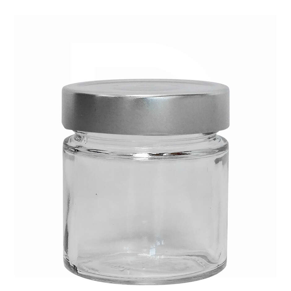 Glas ERGO 212 ml mit hohe Deckel flip silber (24 Stück)