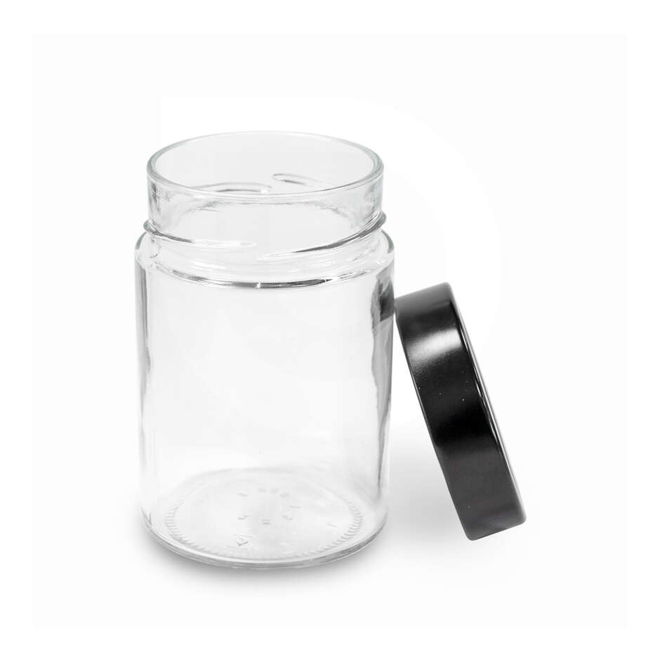 Glas ERGO 314 ml mit hohe Deckel Schwarz (24 Stück)