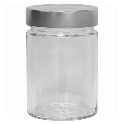 Glas ERGO 314 ml mit hohe Deckel silber (24 Stück)