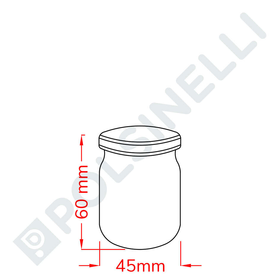 Glass jar 60 ml (125 pieces)