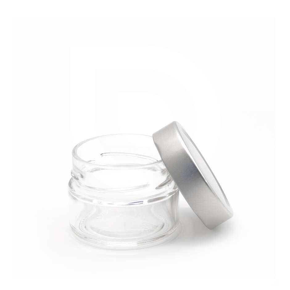 Bocal à couvercle ERGO vissé 106 mL avec haut cap flip argent (24 pcs)