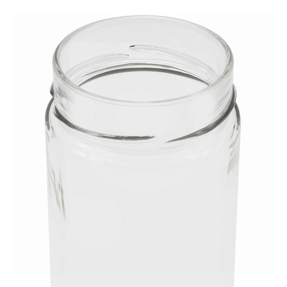 Glass jar ERGO 580 ml with silver high flip cap (24 pieces)