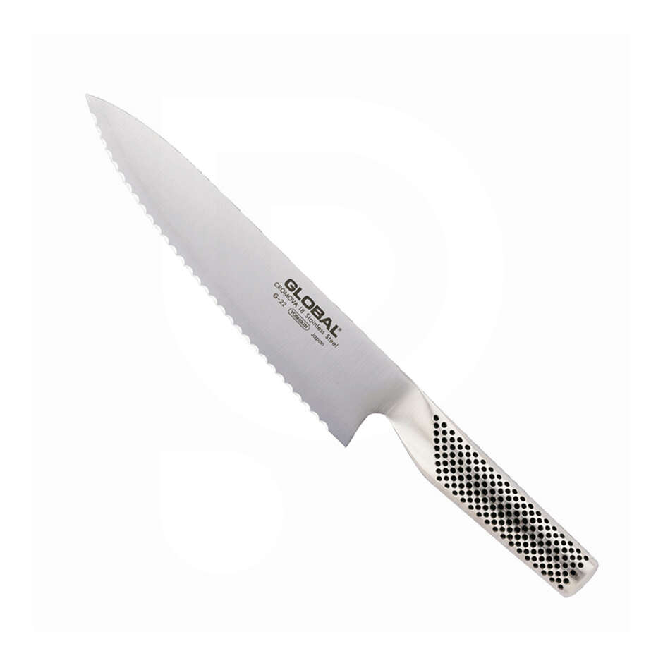 Global G-22R Rechtshänder-Brotmesser aus Edelstahl - 20 cm