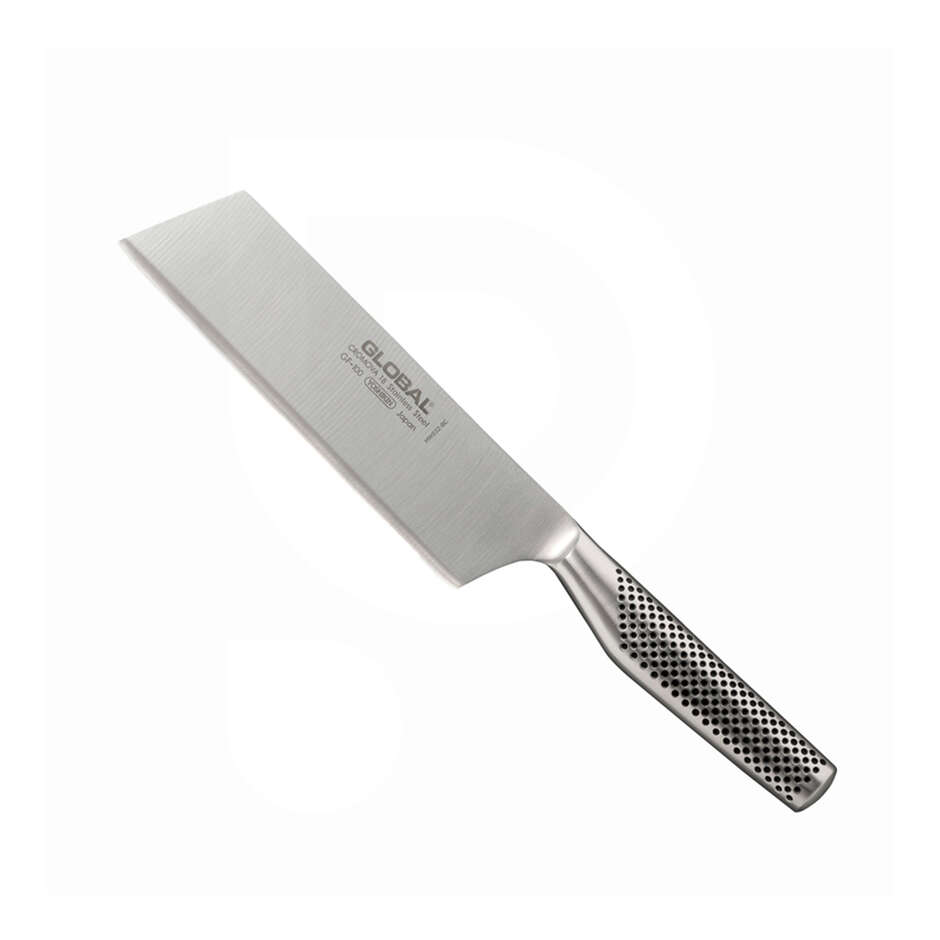 Global GF-100 Nakiri-Gemüsemesser aus Edelstahl - 18 cm