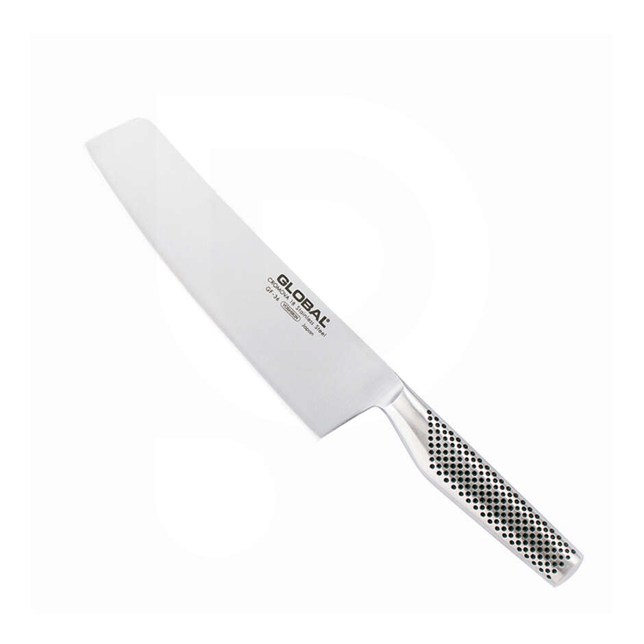 Global GF-36 Edelstahl-Gemüsemesser mit beidseitigem Schliff - 20 cm