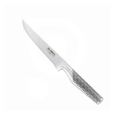 Global GF-40 Wide Boning Knife in Stainless Steel - 15 cm