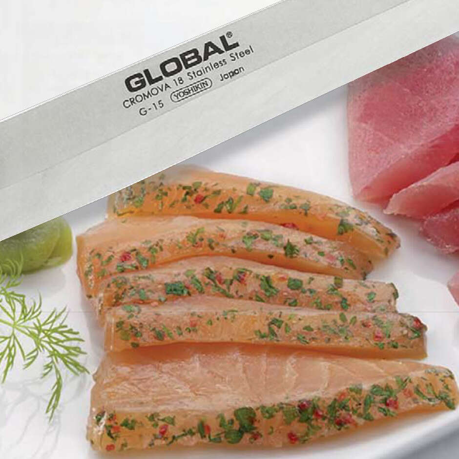 Global GS-100 Kochmesser aus Edelstahl - 16 cm