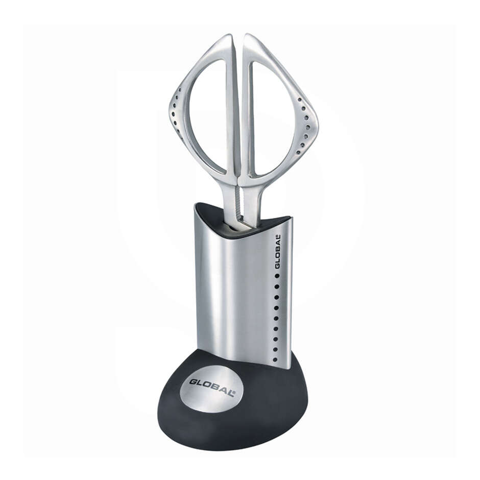 Global GS-103 Stainless Steel Kitchen Scissors with Stand