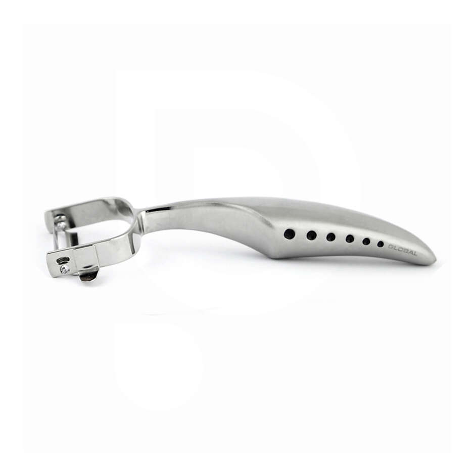 Global GS-68 Stainless Steel Peeler with Straight Blade