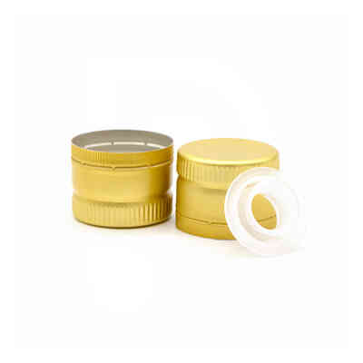 Gold non-threaded screw cap with drip catcher ø 31,5 (2800 Pcs)