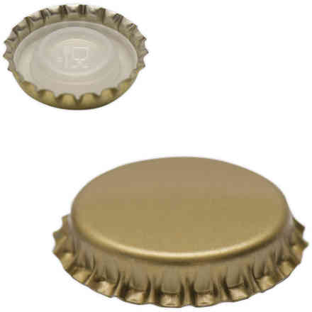 Golden crown cap with inner cap ⌀26 (100 pcs)