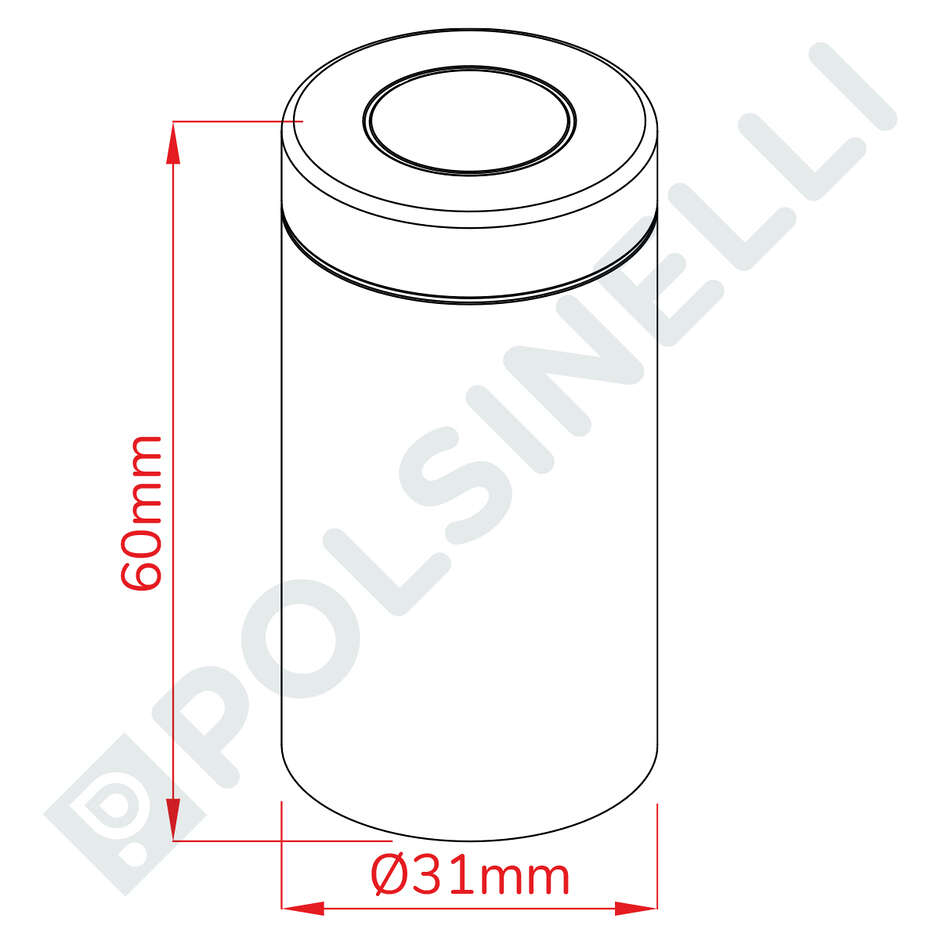 Golden PVC capsule ⌀31 (100 pcs)
