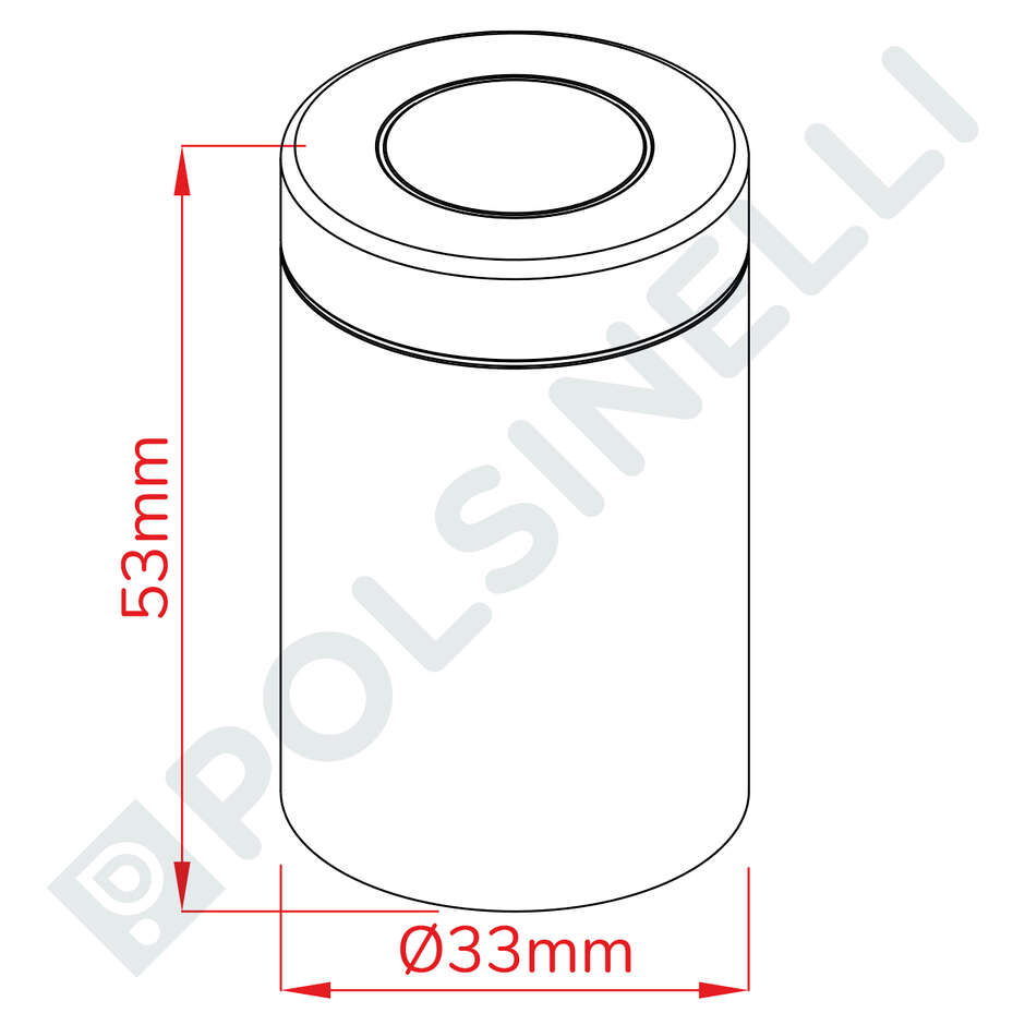 Golden PVC capsule ⌀33 (1000 pcs)