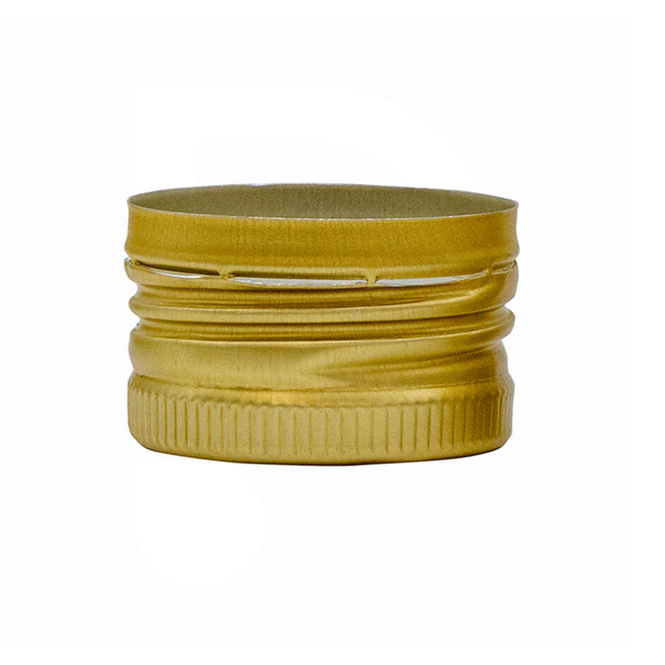 Golden screw cap pre-threaded with drip catcher ⌀35 (100 pcs)