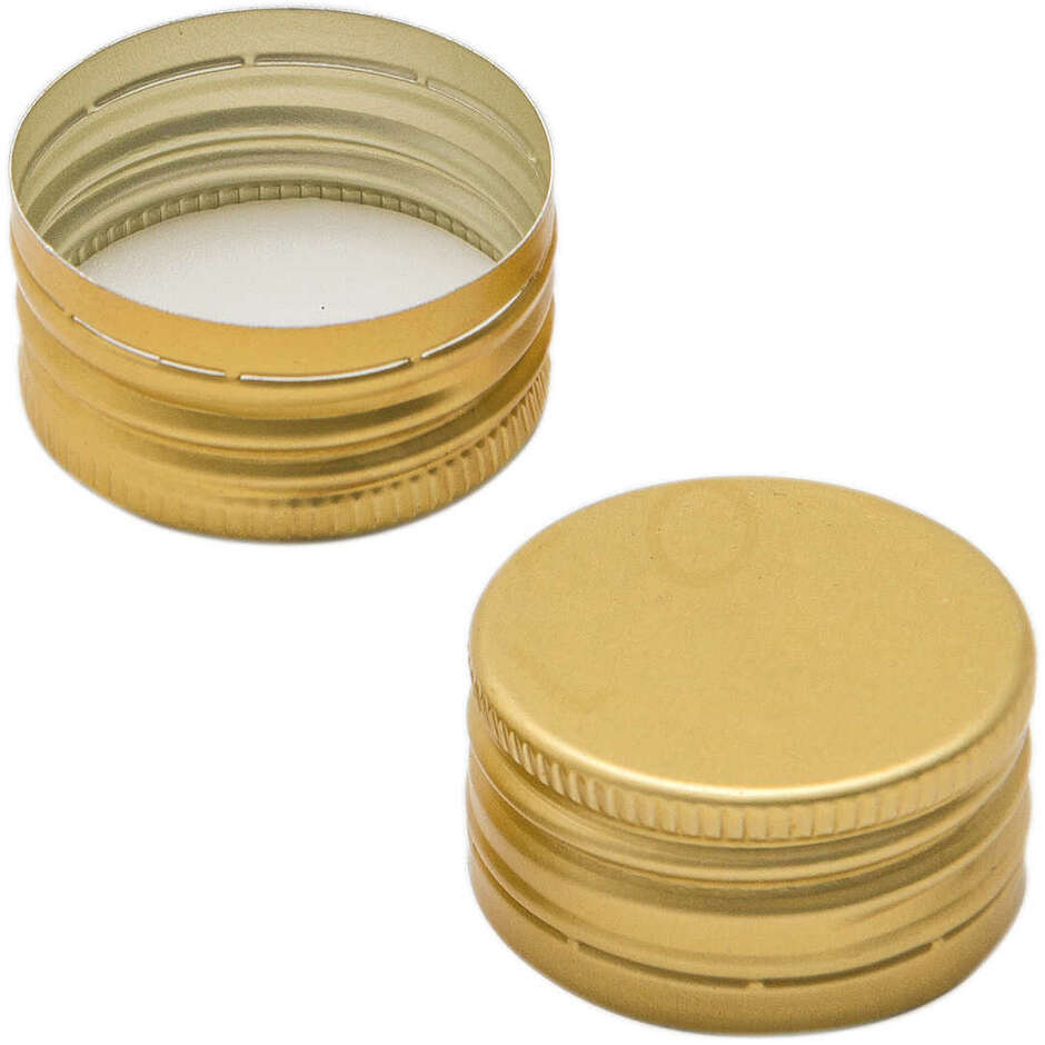 Golden screw cap pre-threaded ⌀35 (100 pcs)