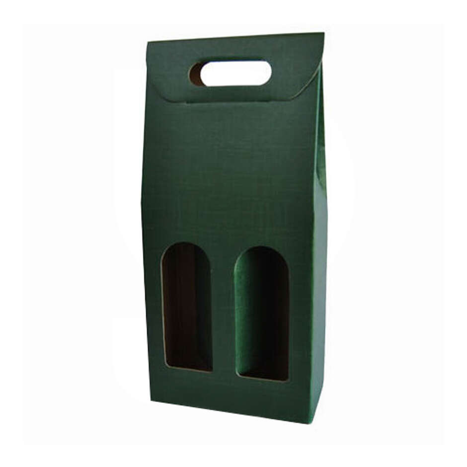 Green carry wine box for 2 bottles (10 pieces) Wine Polsinelli Enologia