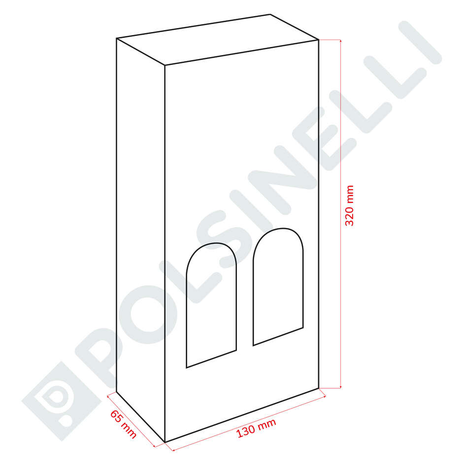 Green carry wine box Petit for 2 bottles - 320h (10 pieces)