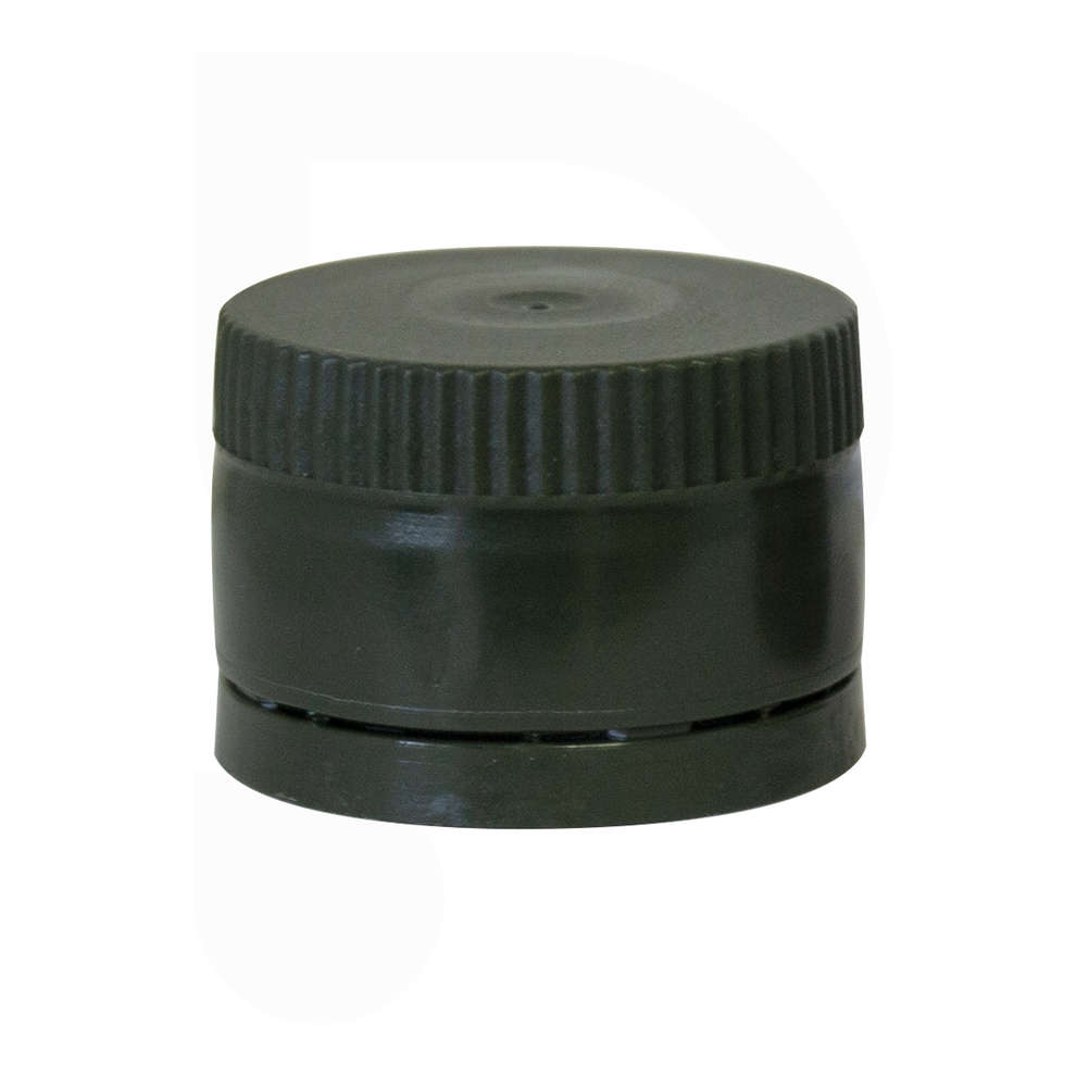 Green multidosing plastic screw cap with drip catcher ⌀31.5 (100 pcs)