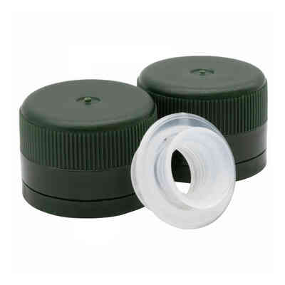Green multidosing plastic screw cap with drip catcher ⌀31.5 (1000 pcs)