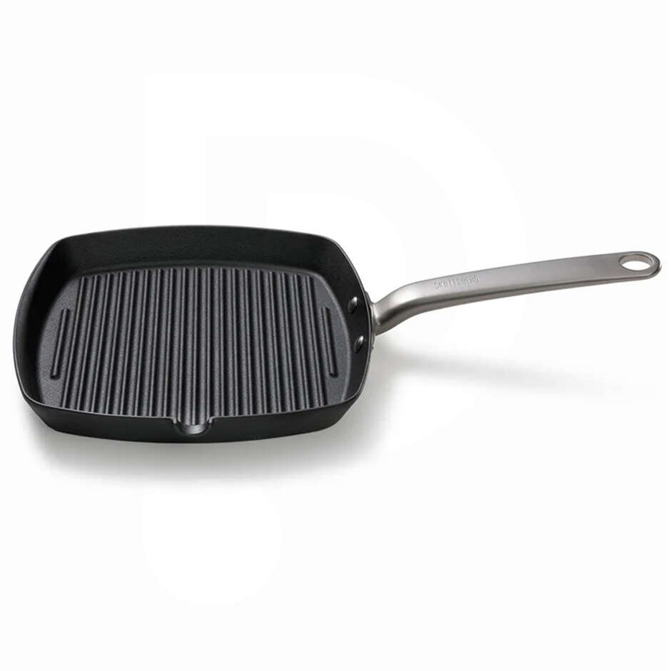 Grelha quadrada Cast Iron em ferro fundido 28x28 cm