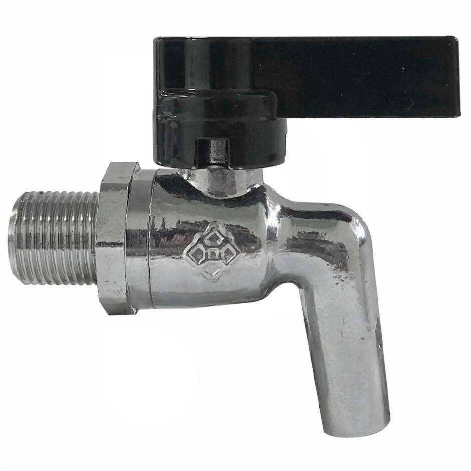 Grifo De Latón Cromado Para Bidones De Aceite O Alimentarios - Tamaño 1/2" (12.7 Mm), Marca Bugatti