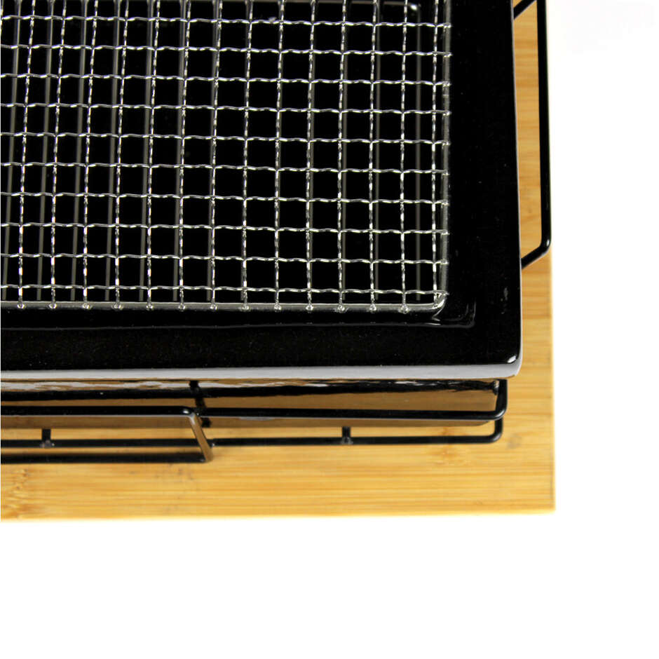 Gril de table Shichirin Médium Black Edition rectangulaire pour 4 à 6 personnes