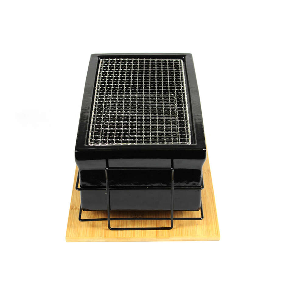 Gril de table Shichirin Médium Black Edition rectangulaire pour 4 à 6 personnes