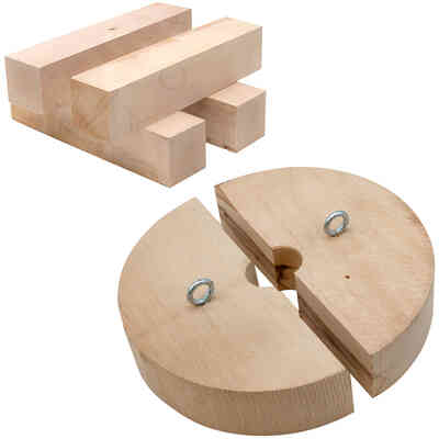 Half discs and wooden pieces kit for press 20