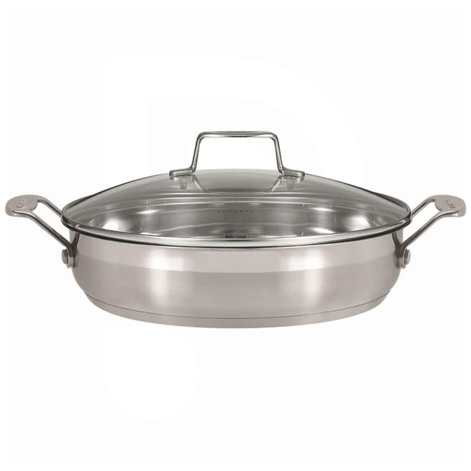 Hohe Scanpan Impact Bratpfanne mit Glasdeckel Ø32 cm