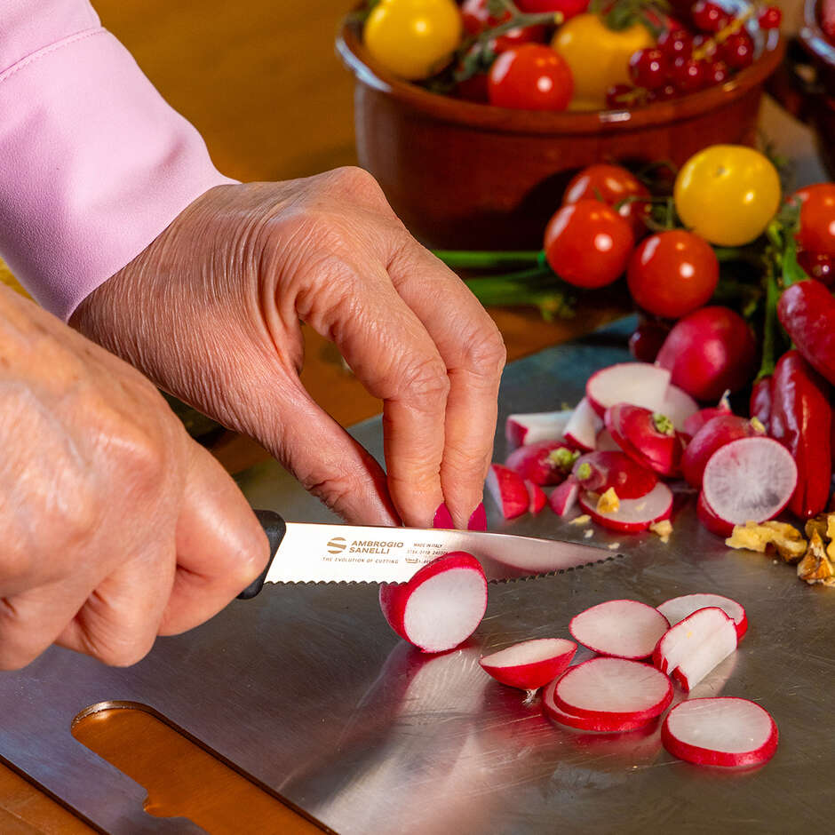 Hollow-Edge Stainless Steel Salmon Knife - 28 cm