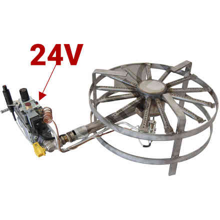 Hornillo de gas de acero de  8 kW ⌀40 PSPEV GPL
