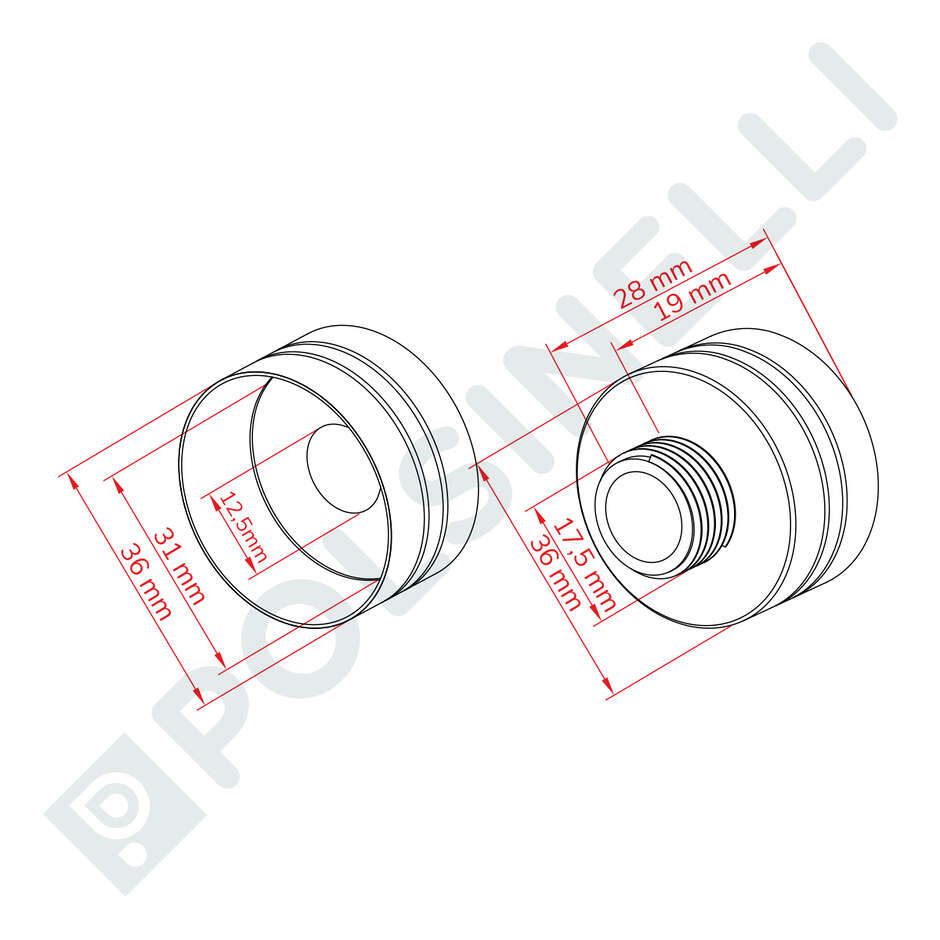 Housing for ECO and Rotary Capping machine crown cap - ∅ 29